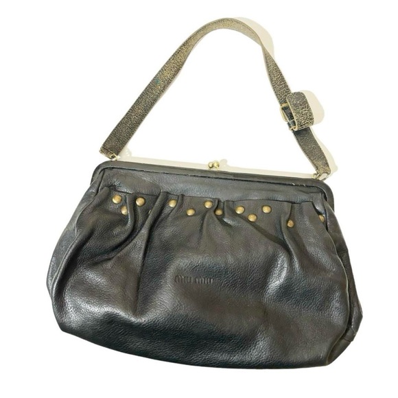 Miu Miu Handbags - miu miu kiss lock studded bag